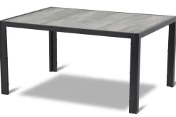 Online Tanger/Alice Comfort Garten-Essgruppe, xerix/grey wood, Aluminium/Keramik, 168x105cm, 4 Klappstühle Garten-Essgruppen|Aluminium-Gartenmöbel