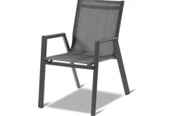 Sale Tanger/Aruba Garten-Essgruppe, xerix/grey wood, Aluminium/Keramik, 228x105cm, 6 Stapelsessel Garten-Essgruppen|Aluminium-Gartenmöbel