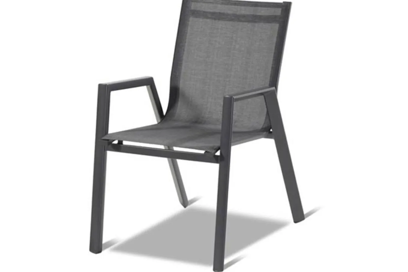 Sale Tanger/Aruba Garten-Essgruppe, xerix/grey wood, Aluminium/Keramik, 228x105cm, 6 Stapelsessel Garten-Essgruppen|Aluminium-Gartenmöbel