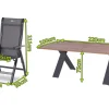 Discount Xanadu / Alice Comfort Garten-Essgruppe, xerix/anthrazit, Alu/Teakholz, 8 Klappstühle, 220x100cm Garten-Essgruppen