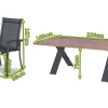 New Xanadu / Alice Comfort Garten-Essgruppe, xerix/anthrazit, Alu/Teakholz, 6 Stapelsessel, 220x100cm Garten-Essgruppen