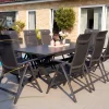 Discount Xanadu / Alice Garten-Essgruppe, xerix, Alu/Textilene/Glaskeramik, 8 Klappstühle, 160/220x100cm Garten-Essgruppen|Aluminium-Gartenmöbel