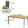 Online Xanadu / Aruba Garten-Essgruppe, xerix, Alu/Textilene/Glaskeramik, 4 Stapelsessel, 160/220x100cm Garten-Essgruppen|Aluminium-Gartenmöbel