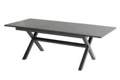 Online Xanadu / Aruba Garten-Essgruppe, xerix, Alu/Textilene/Glaskeramik, 4 Stapelsessel, 160/220x100cm Garten-Essgruppen|Aluminium-Gartenmöbel