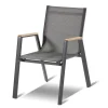 Clearance Xanadu / Aruba Garten-Essgruppe, xerix/natur, Alu/Teak/Glaskeramik, 2 Dining Sessel, 6 Klappstühle, 160/220x100cm, Teak Armlehnen Garten-Essgruppen|Aluminium-Gartenmöbel