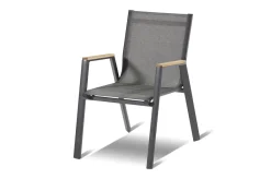 Best Xanadu / Aruba Garten-Essgruppe, xerix/natur, Alu/Teak/Glaskeramik, 2 Dining Sessel, 4 Klappstühle, 160/220x100cm, Teak Armlehnen Garten-Essgruppen|Aluminium-Gartenmöbel