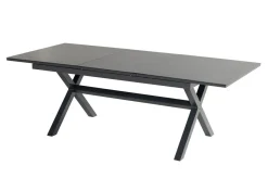 Sale Xanadu / Aruba Garten-Essgruppe, xerix/natur, Alu/Teak/Glaskeramik, 8 Dining Sessel, 160/220x100cm, Teak Armlehnen Garten-Essgruppen|Aluminium-Gartenmöbel
