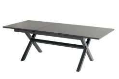 Sale Xanadu / Aruba Garten-Essgruppe, xerix/natur, Alu/Teak/Glaskeramik, 4 Dining Sessel, 2 Klappstühle, 160/220x100cm, Teak Armlehnen Garten-Essgruppen|Aluminium-Gartenmöbel