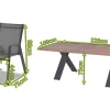 Online Xanadu / Aruba Garten-Essgruppe, xerix/anthrazit, Alu/Teakholz, 8 Stapelsessel, 220x100cm Garten-Essgruppen