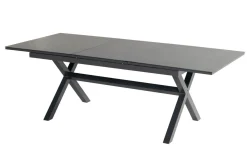 Sale Xanadu / Aruba Garten-Essgruppe, xerix/natur, Alu/Teak/Glaskeramik, 6 Dining Sessel, 160/220x100cm, Teak Armlehnen Garten-Essgruppen