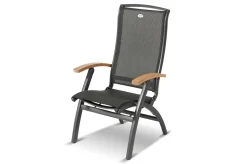 Clearance Xanadu / Da Vinci Garten-Essgruppe, xerix/natur, Alu/Teakholz/Glaskeramik, 220 x 100 cm, 6 Klappstühle Garten-Essgruppen|Aluminium-Gartenmöbel