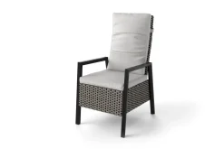 Outlet Xanadu Garten-Essgruppe, anthrazit/grau, Alu/Polyrattan, Tischplatte ausziehbar 220/280 x 100 cm, pulverbeschichtet, inkl. 6 Sessel Garten-Essgruppen