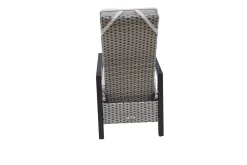 Outlet Xanadu Garten-Essgruppe, anthrazit/grau, Alu/Polyrattan, Tischplatte ausziehbar 220/280 x 100 cm, pulverbeschichtet, inkl. 6 Sessel Garten-Essgruppen