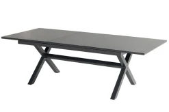 Online Xanadu / Primo Garten-Essgruppe, xerix, Alu/Textilene/Glaskeramik, 8 Klappstühle, 160/220x100cm, Ausziehfunktion Aluminium-Gartenmöbel