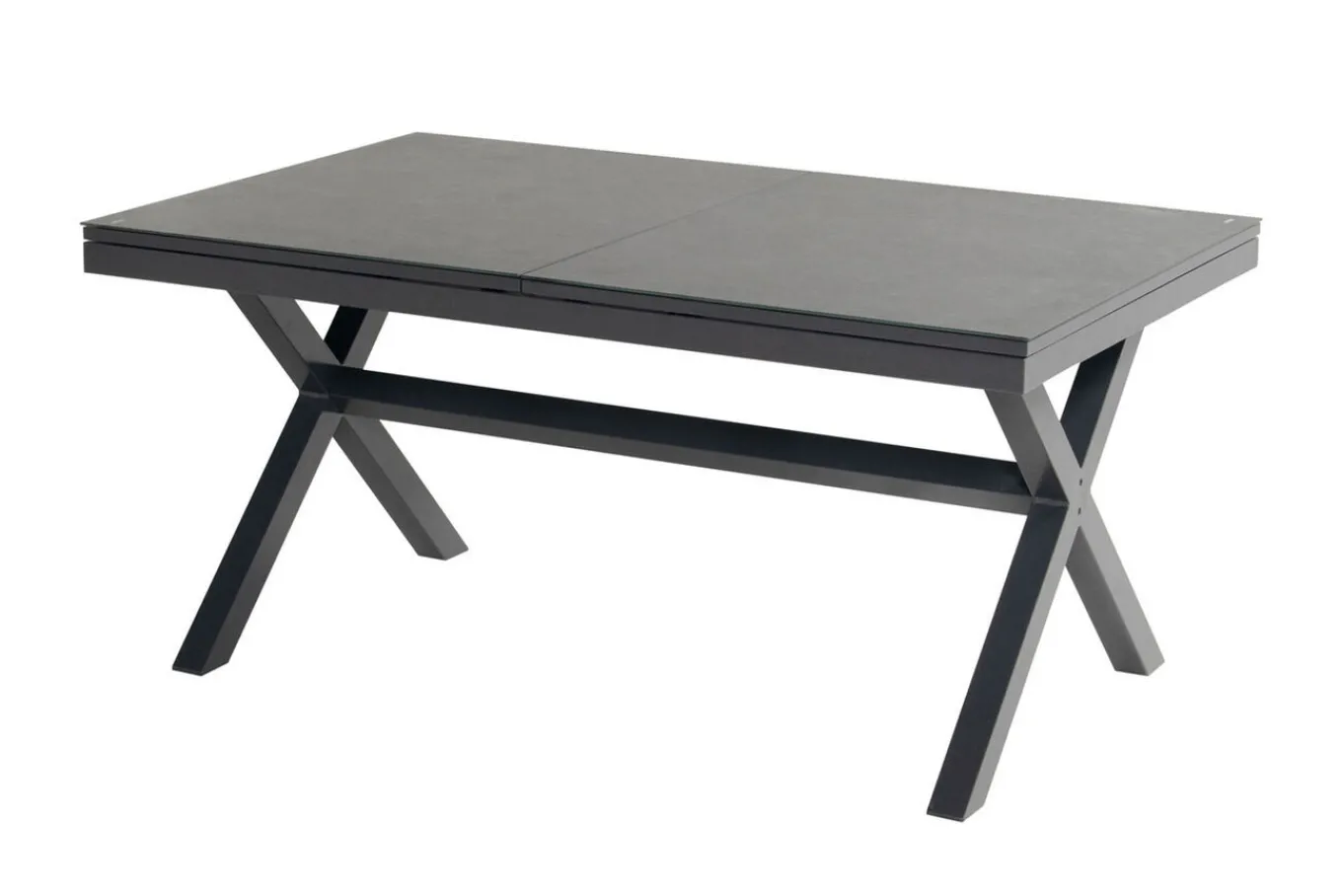 Online Xanadu / Primo Garten-Essgruppe, xerix, Alu/Textilene/Glaskeramik, 8 Klappstühle, 160/220x100cm, Ausziehfunktion Aluminium-Gartenmöbel