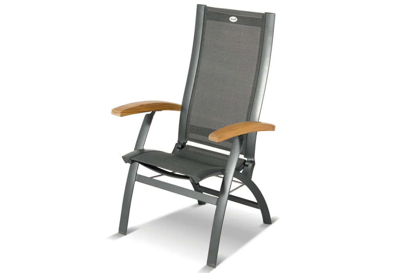Clearance Xanadu / Primo Garten-Essgruppe, xerix, Alu/Textilene/Glaskeramik, 6 Klappstühle, 160/220x100cm, Ausziehfunktion Garten-Essgruppen|Aluminium-Gartenmöbel