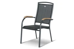 Online Xanadu / Raffaelo Garten-Essgruppe, xerix/natur, Alu/Teak/Glaskeramik, 4 Dining Sessel, 2 Klappstühle, 160/220x100cm, Teak Armlehnen Aluminium-Gartenmöbel