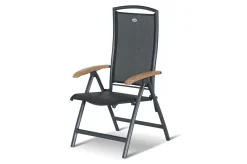Online Xanadu / Raffaelo Garten-Essgruppe, xerix/natur, Alu/Teak/Glaskeramik, 4 Dining Sessel, 2 Klappstühle, 160/220x100cm, Teak Armlehnen Aluminium-Gartenmöbel
