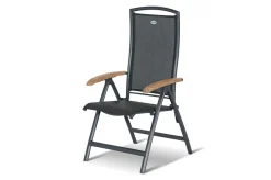 Outlet Xanadu / Raffaelo Garten-Essgruppe, xerix/natur, Alu/Teak/Glaskeramik, 8 Klappstühle, 160/220x100cm, Teak Armlehnen Garten-Essgruppen|Aluminium-Gartenmöbel