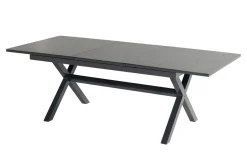 Outlet Xanadu / Raffaelo Garten-Essgruppe, xerix/natur, Alu/Teak/Glaskeramik, 8 Klappstühle, 160/220x100cm, Teak Armlehnen Garten-Essgruppen|Aluminium-Gartenmöbel