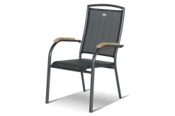 New Xanadu / Raffaelo Garten-Essgruppe, xerix/natur, Alu/Teak/Glaskeramik, 6 Dining Sessel, 160/220x100cm, Teak Armlehnen Garten-Essgruppen|Aluminium-Gartenmöbel