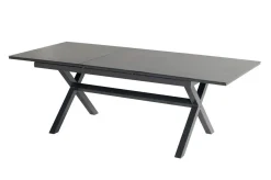 New Xanadu / Raffaelo Garten-Essgruppe, xerix/natur, Alu/Teak/Glaskeramik, 6 Dining Sessel, 160/220x100cm, Teak Armlehnen Garten-Essgruppen|Aluminium-Gartenmöbel