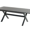 New Xanadu / Raffaelo Garten-Essgruppe, xerix/natur, Alu/Teak/Glaskeramik, 4 Dining Sessel, 160/220x100cm, Teak Armlehnen Garten-Essgruppen|Aluminium-Gartenmöbel