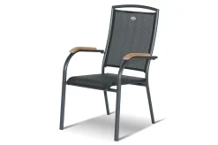 New Xanadu / Raffaelo Garten-Essgruppe, xerix/natur, Alu/Teak/Glaskeramik, 4 Dining Sessel, 160/220x100cm, Teak Armlehnen Garten-Essgruppen|Aluminium-Gartenmöbel