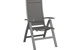 Discount Altura Garten-Essgruppe, anthrazit/anthrazit, Alu/Textilene, 180/240x90cm, 6 Klappstühle Garten-Essgruppen|Aluminium-Gartenmöbel