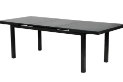 New Altura Garten-Essgruppe, anthrazit, Alu/Textilene, Tisch 180/240x100cm, 8 Stapelsessel Garten-Essgruppen