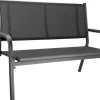 Discount BasicPlus 2er-Bank, anthrazit/anthrazit, Alu/Textilene, 140x65cm, 0301211-7000 Gartenbänke & Gartensofas