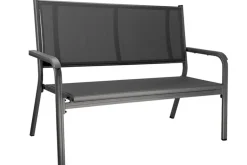 Discount BasicPlus 2er-Bank, anthrazit/anthrazit, Alu/Textilene, 140x65cm, 0301211-7000 Gartenbänke & Gartensofas