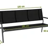Outlet BasicPlus 3er Bank, anthrazit, Alu/Textilene, 67x97x191, 0310612-7000 Aluminium-Gartenmöbel|Gartenbänke & Gartensofas