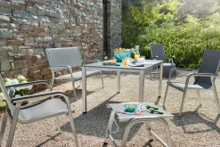 Outlet BasicPlus 2er-Bank, silber/anthrazit, Alu/Textilene, 140x65cm, 0301211-0000 Gartenbänke & Gartensofas