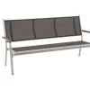 Clearance BasicPlus3er Bank, silber/anthrazit, Alu/Textilene, 67 x 97 x 191, 0310612-0000 Aluminium-Gartenmöbel|Gartenbänke & Gartensofas