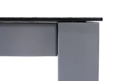 BasicPlus Garten-Essgruppe, silber/anthrazit, Alu/Spraystone/Textil, 160 x 95 cm, 4 Klappstühle Garten-Essgruppen