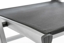 BasicPlus Garten-Essgruppe, silber/anthrazit, Alu/Spraystone/Textil, 160 x 95 cm, 4 Klappstühle Garten-Essgruppen