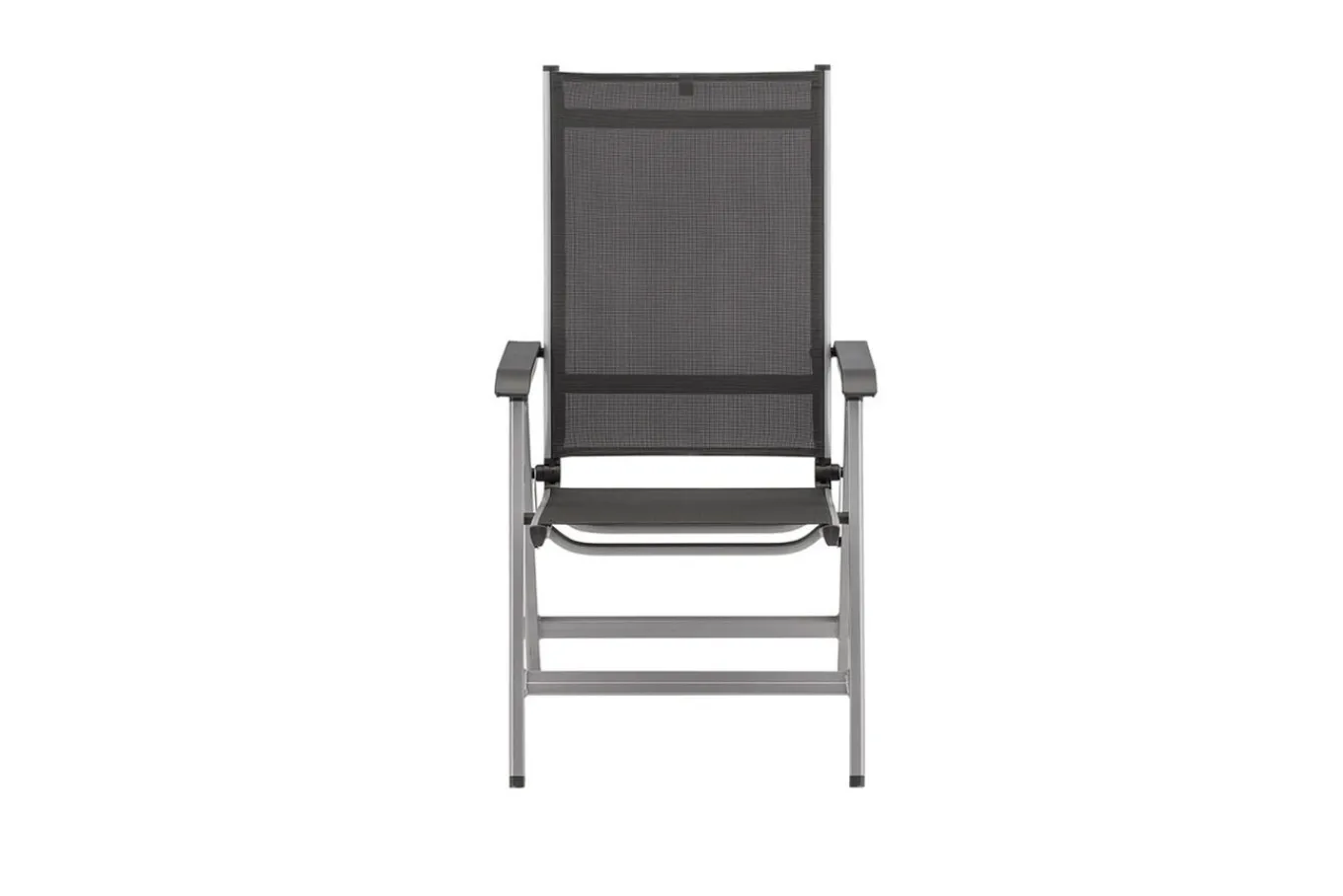 BasicPlus Garten-Essgruppe, silber/anthrazit, Alu/Spraystone/Textil, 160 x 95 cm, 4 Klappstühle Garten-Essgruppen