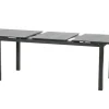 Discount Basic Plus Garten-Essgruppe, anthrazit/anthrazit, Alu/Textilene, 180/240x90cm, 4 Stapel-, 2 Klappstühle Garten-Essgruppen|Aluminium-Gartenmöbel