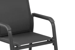 Discount Basic Plus Garten-Essgruppe, anthrazit/anthrazit, Alu/Textilene, 180/240x90cm, 4 Stapel-, 2 Klappstühle Garten-Essgruppen|Aluminium-Gartenmöbel