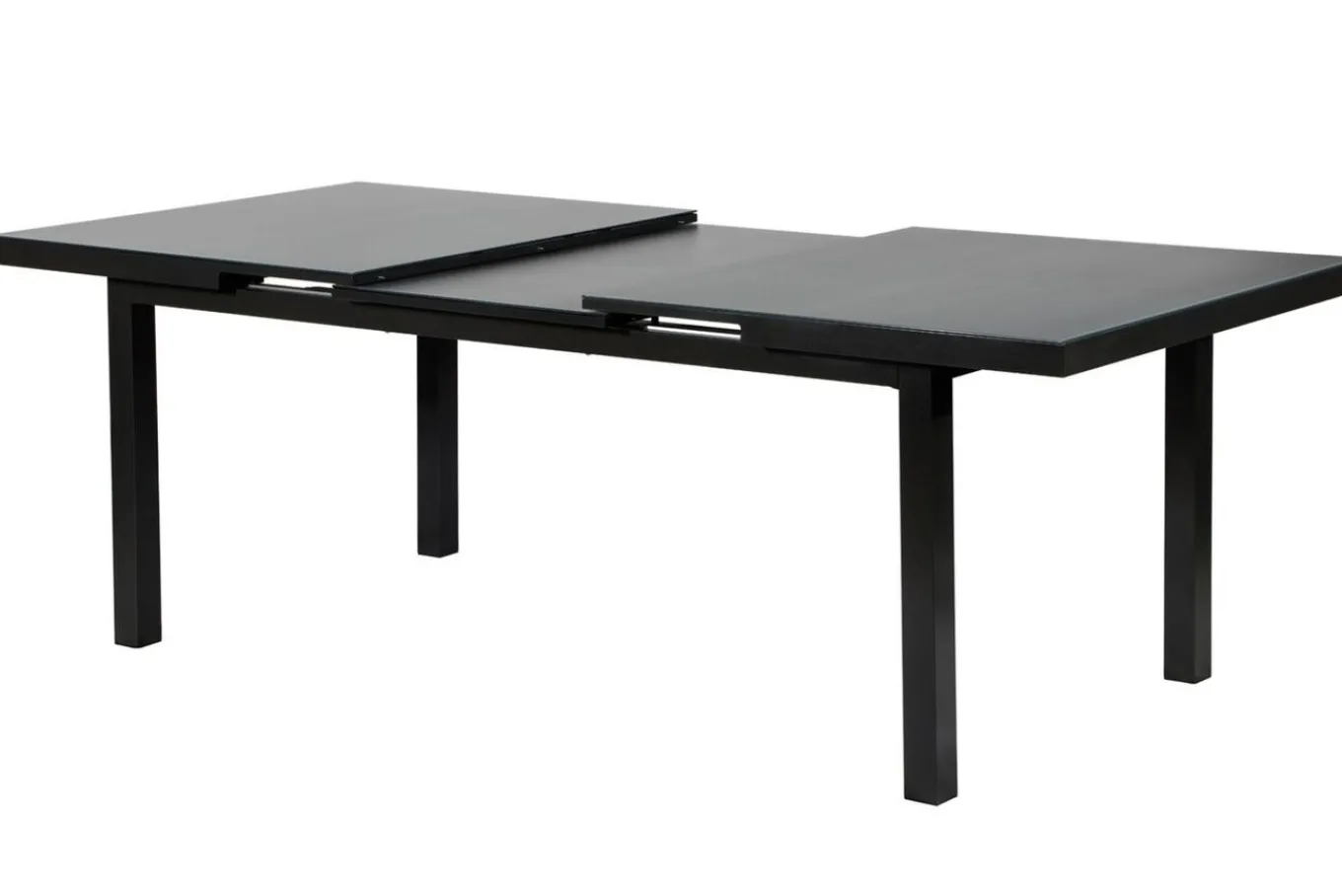Best BasicPlus Garten-Essgruppe, anthrazit, Alu/Textilene, Tisch 180/240x100cm, 6 Stapelsessel Garten-Essgruppen