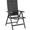 Discount BasicPlus Garten-Essgruppe, anthrazit, Alu/Textilene, Tisch 180/240x100cm, 4 Stapel-, 2 Klappstühle Garten-Essgruppen