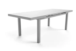 New BasicPlus Garten-Essgruppe, 6 Personen, ausziehbar, 180-240cm, Alu/Textilene, Klappstühle Garten-Essgruppen