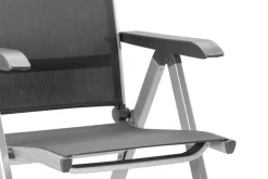 New BasicPlus Garten-Essgruppe, 6 Personen, ausziehbar, 180-240cm, Alu/Textilene, Klappstühle Garten-Essgruppen