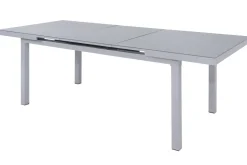 New BasicPlus Garten-Essgruppe, 6 Personen, ausziehbar, 180-240cm, Alu/Textilene, Klappstühle Garten-Essgruppen
