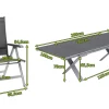 Outlet BasicPlus Garten-Essgruppe, silber / anthrazit, Alu / Spraystone / Textil, Tisch 180/280x100cm, 8 Klappstühle Garten-Essgruppen