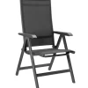 Online BasicPlus Garten-Essgruppe, anthrazit, Alu / Spraystone / Textil, Tisch 180/280x100cm, 8 Klappstühle Garten-Essgruppen