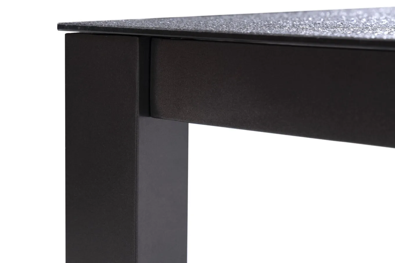 Best BasicPlus Garten-Essgruppe, anthrazit, Alu/Spraystone/Textil, 160x95 cm, 6 Stapelsessel Garten-Essgruppen