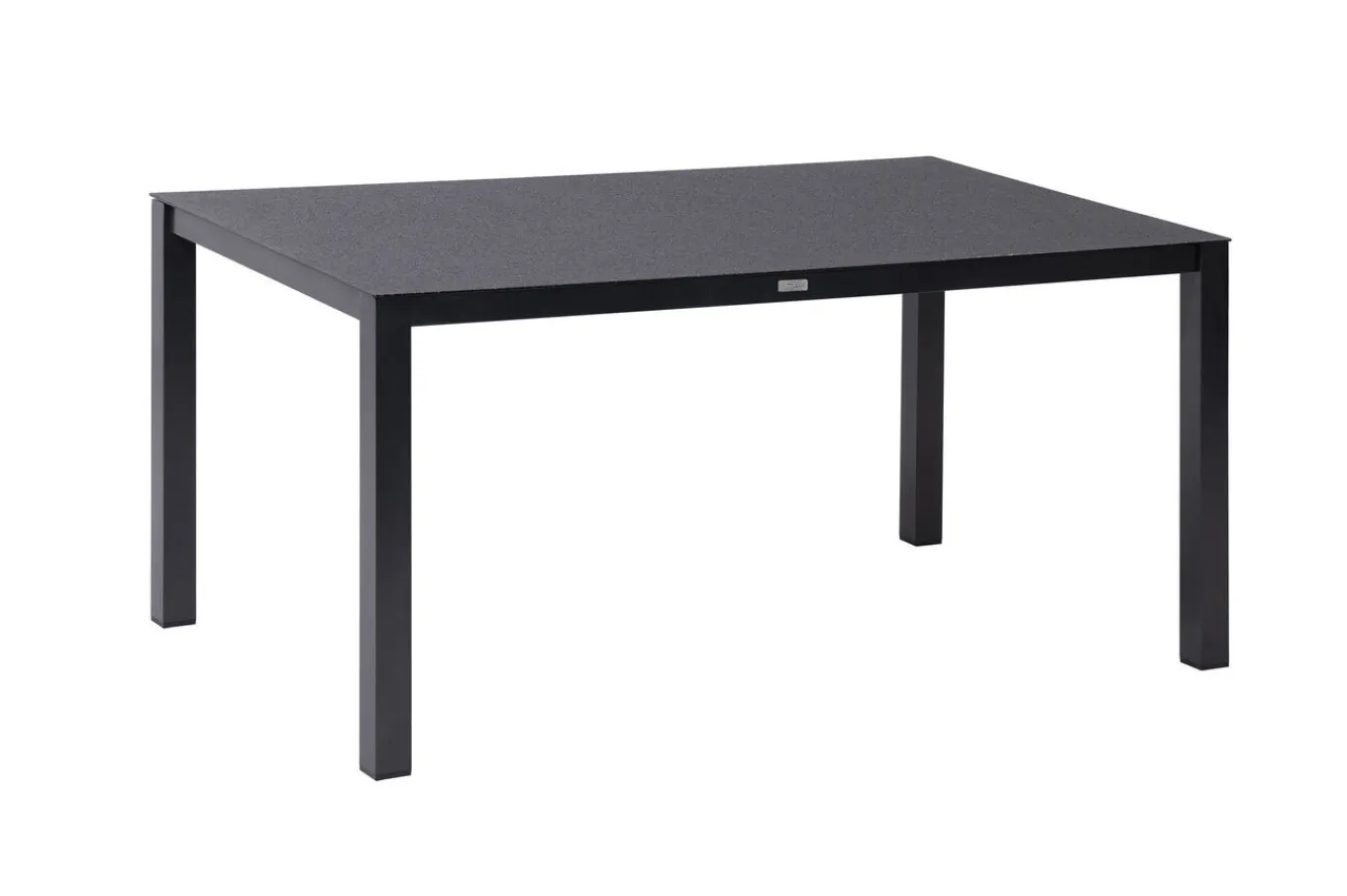 Best BasicPlus Garten-Essgruppe, anthrazit, Alu/Spraystone/Textil, 160x95 cm, 6 Stapelsessel Garten-Essgruppen