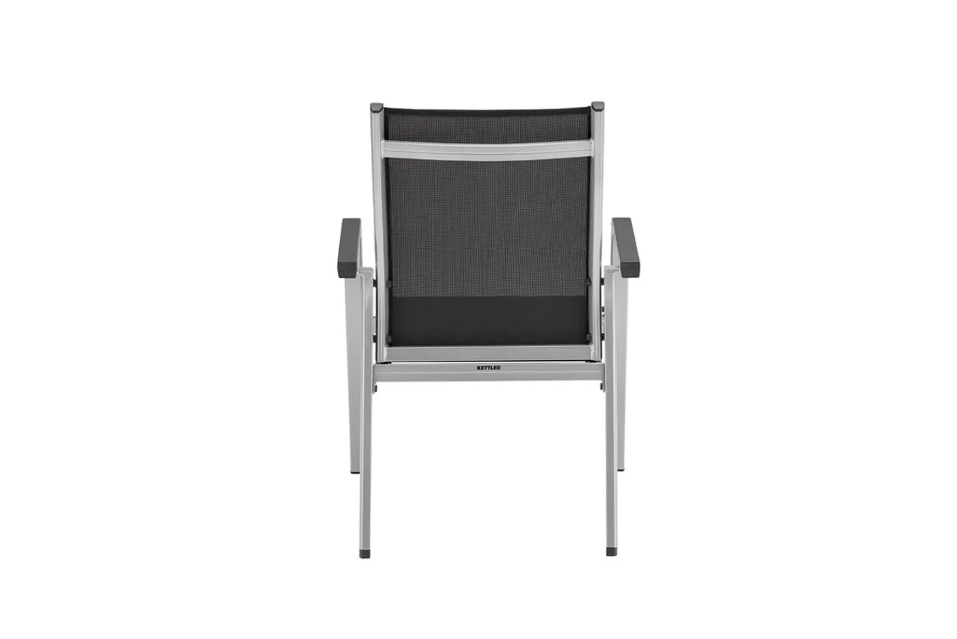 Best BasicPlus Garten-Essgruppe, silber / anthrazit, Alu / Spraystone / Textil, Tisch 180/280x100cm, 8 Stapelsessel Garten-Essgruppen